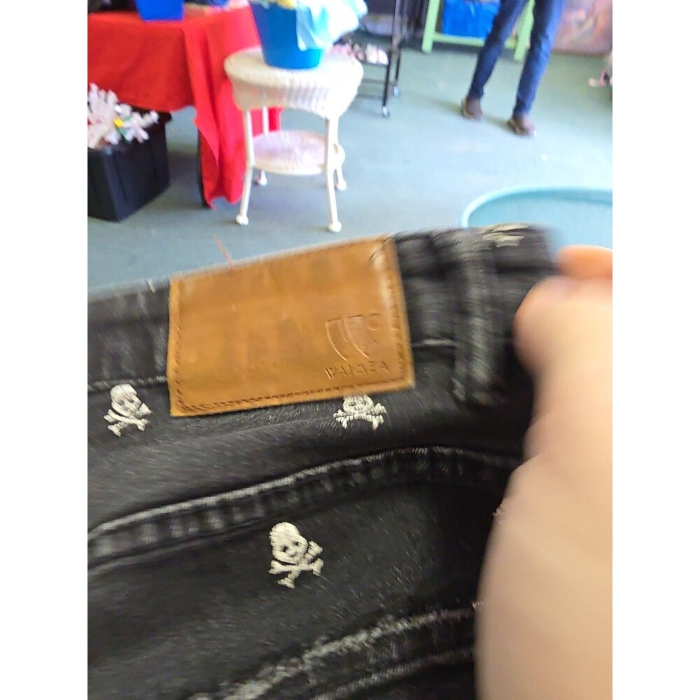 Waimea Skinny Fit Skull And Crossbone Shorts 36 Waist Streetwear Skating - Picture 4 of 6